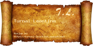 Turnai Leontina névjegykártya